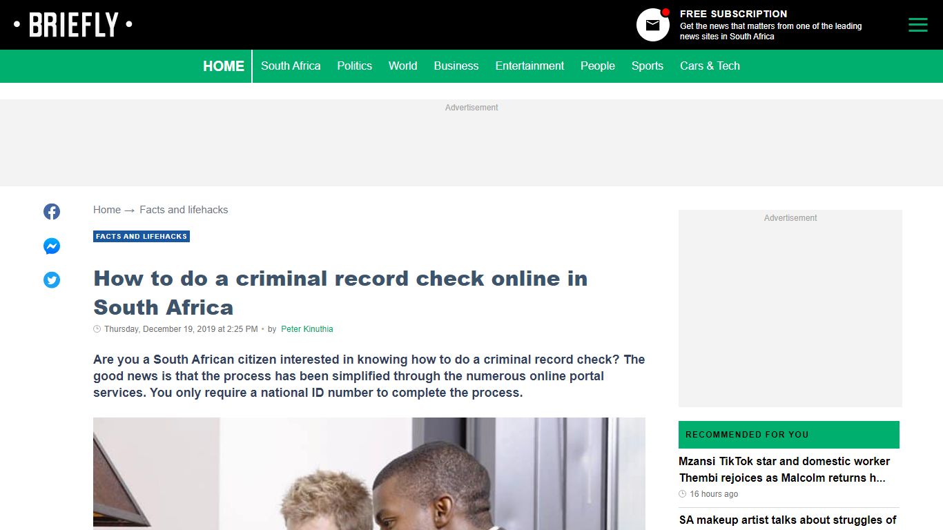 How to do a criminal record check online in South Africa - Briefly