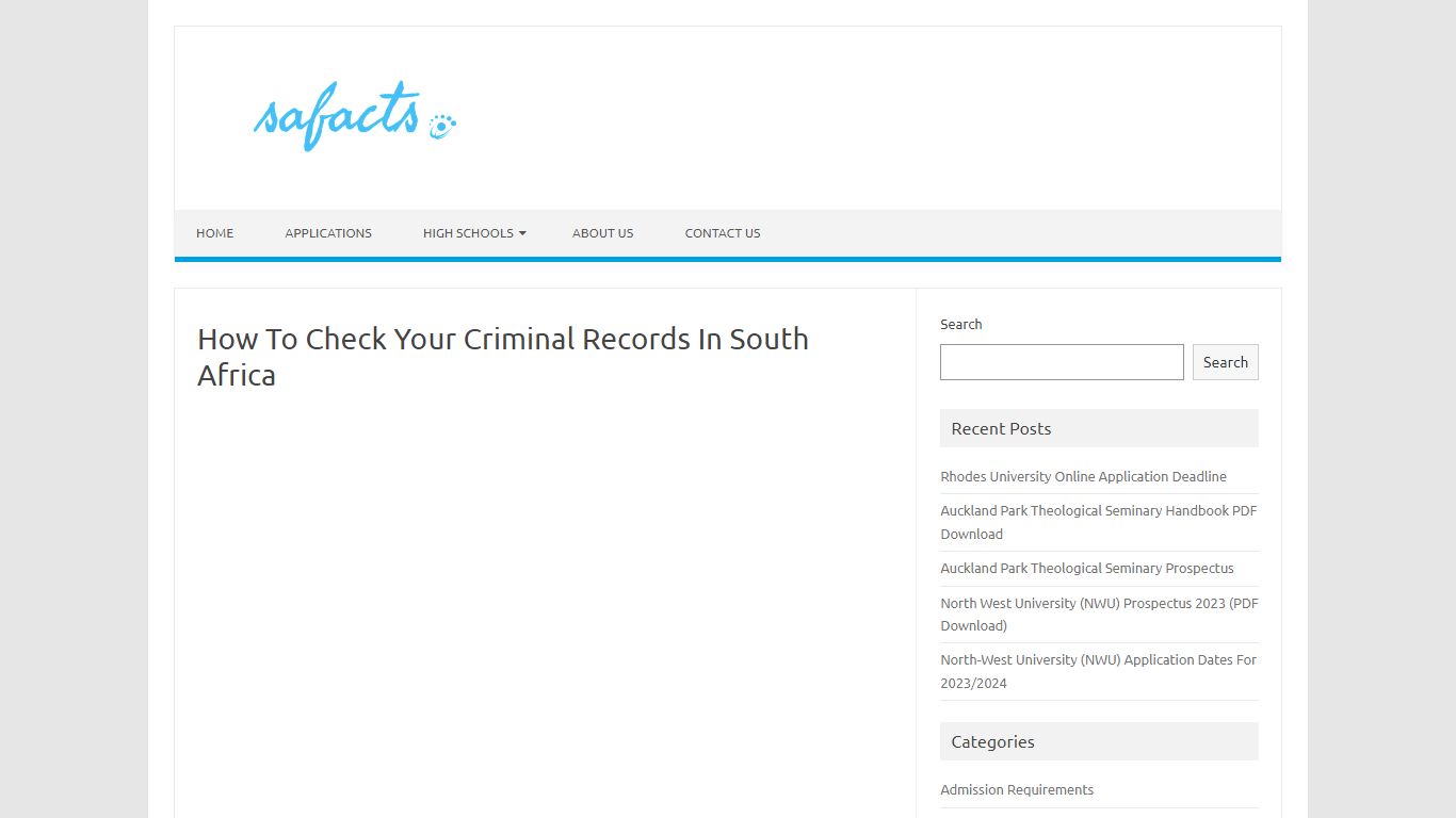 How To Check Your Criminal Records In South Africa