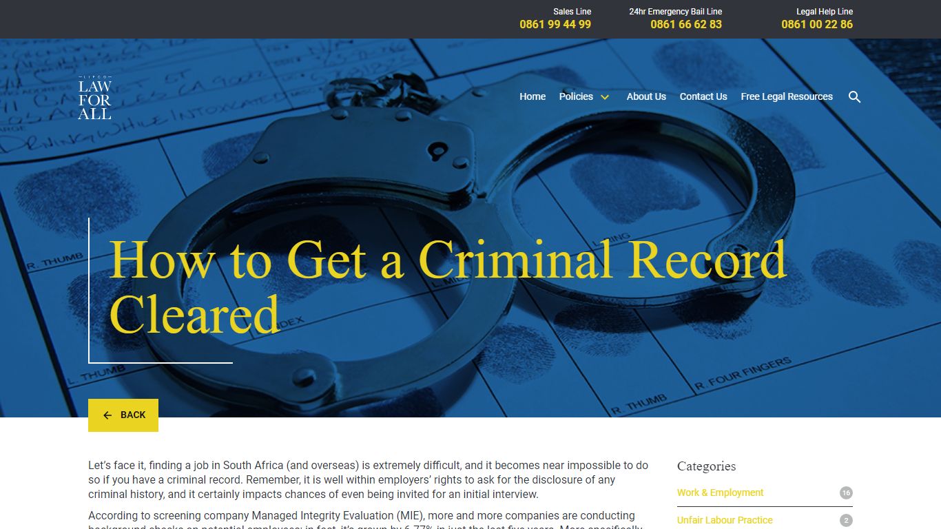 How to Get a Criminal Record Cleared | LAW FOR ALL Online