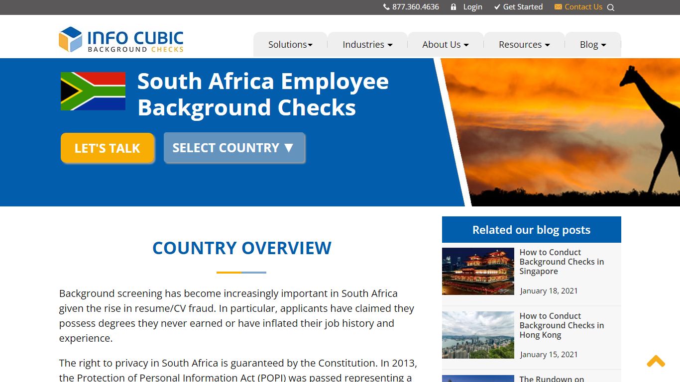 South Africa Background checks - Info Cubic